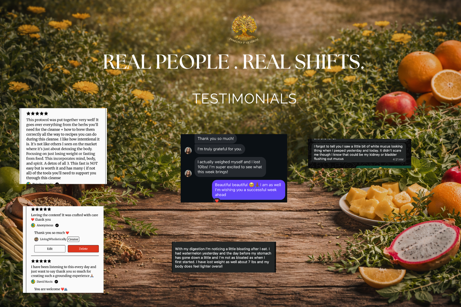 Client testimonials